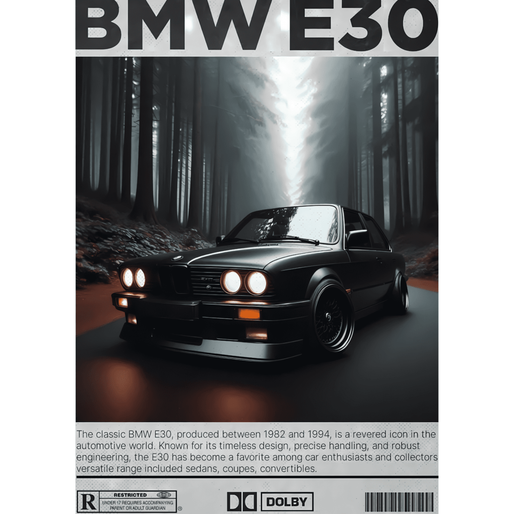 BMW E30 | VINTAGE CARS | CAR POSTERS - Turbo Gram