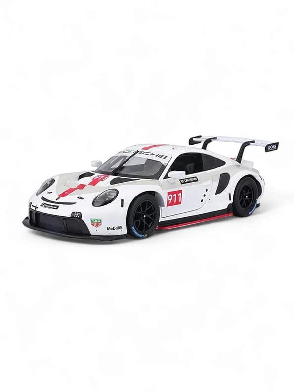 Porsche 911 RSR White 1:24 Bburago licensed diecast Scale Model car